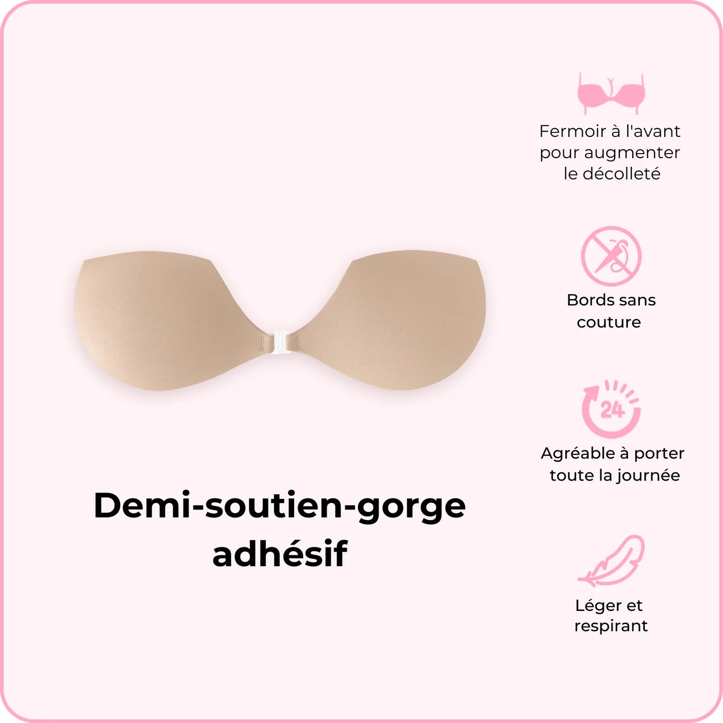 Soutien Push-up sans bretelles pour Robe Dos Nu